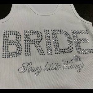 Vintage VICTORIA’S SECRET Sexy Bride Bling 💍 Tank Top Sz S